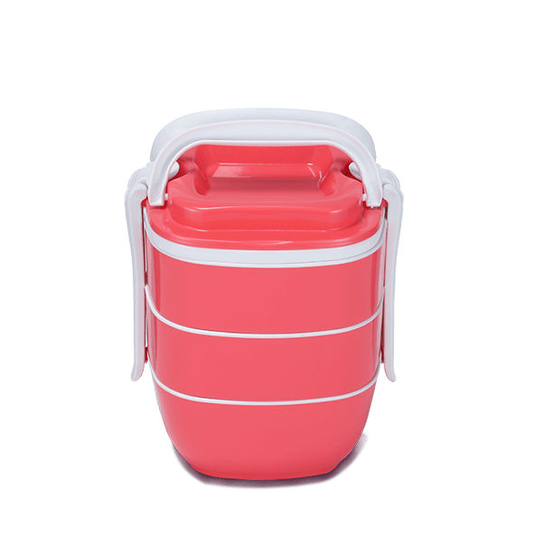 Sysco Tiffin Box-SQ Three Bati-Pink