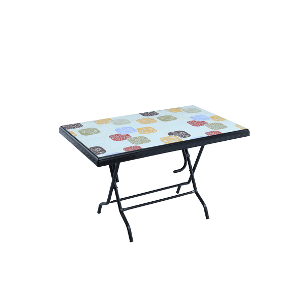 Deco Table 4 Seat S/L Print Park - Black