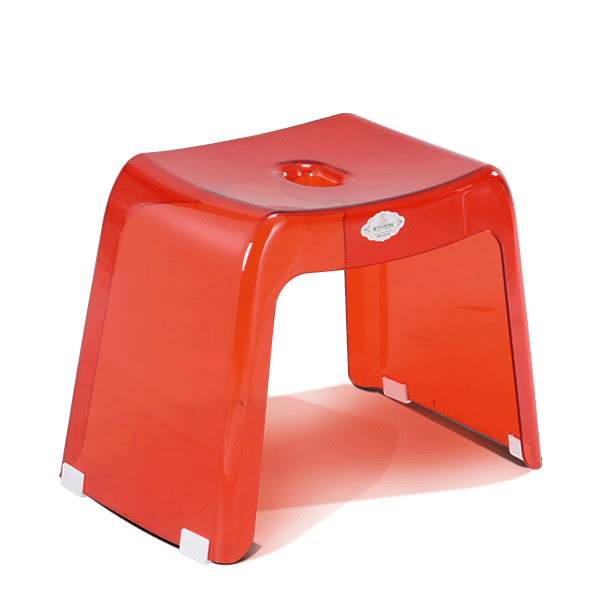Transpa Deluxe Stool  Trans Red